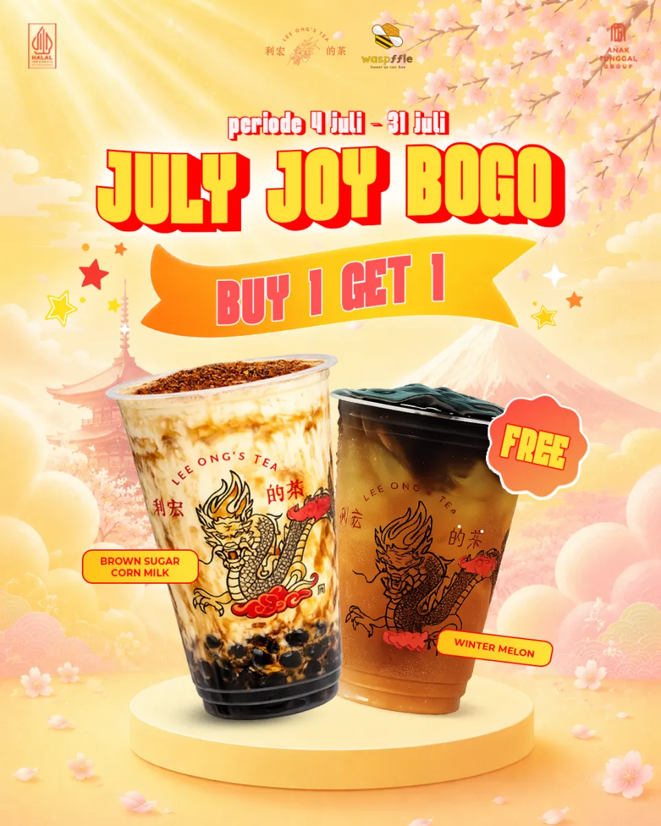 Karya kampanye July Joy beli satu gratis satu untuk Lee Ong’s Tea