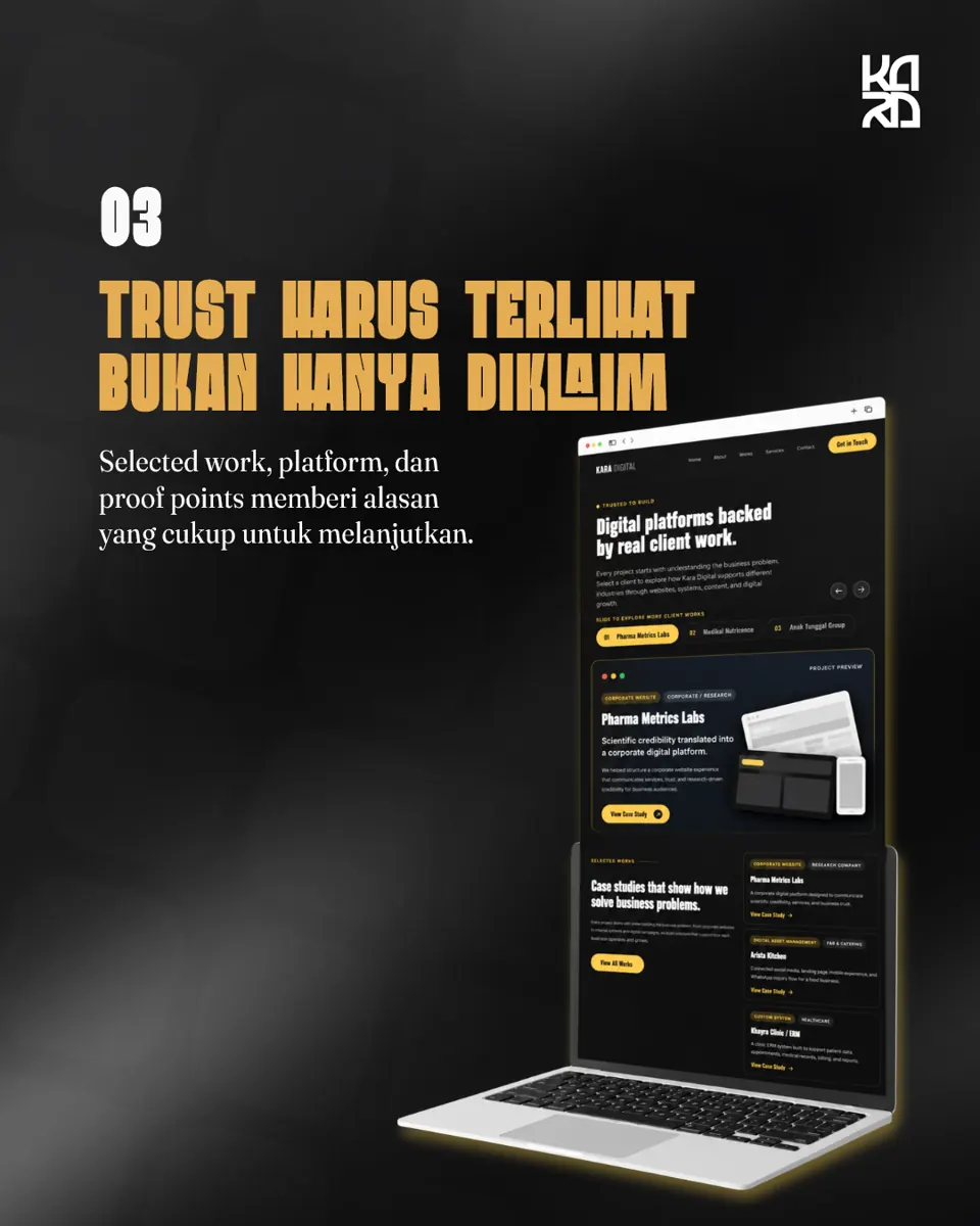 Carousel Kara Digital tentang alur iklan, karya 14