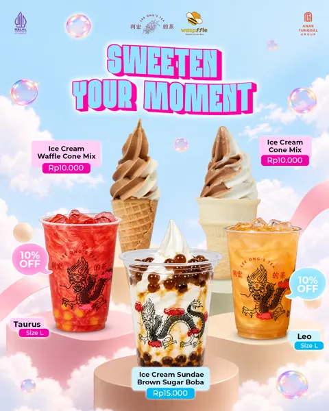 Lee Ong’s Tea and Waspffle product campaign creative