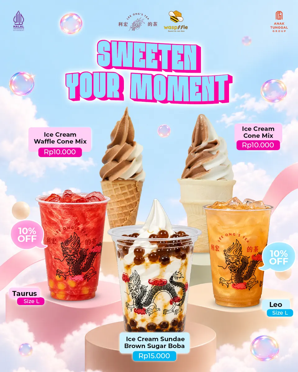 Lee Ong’s Tea and Waspffle product campaign creative