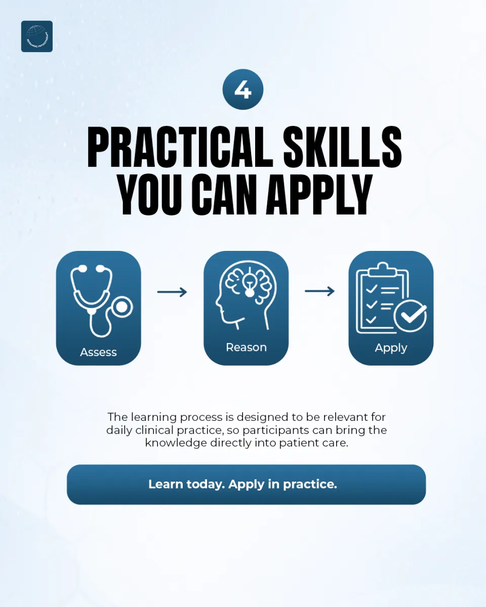 Postingan practical skills dengan langkah assess, reason, dan apply