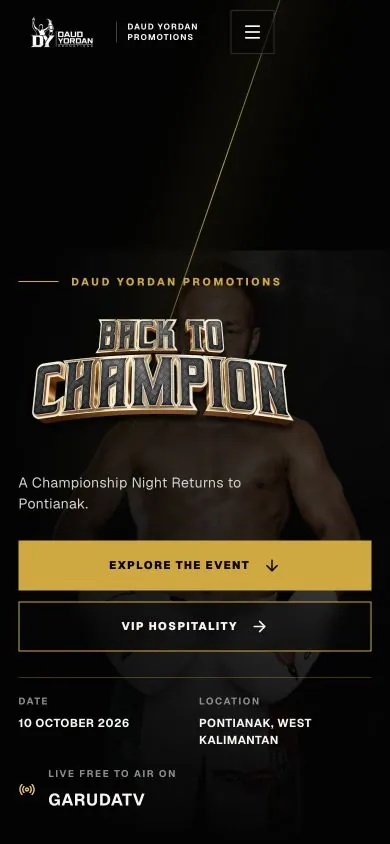 Back to Champion mobile event hero