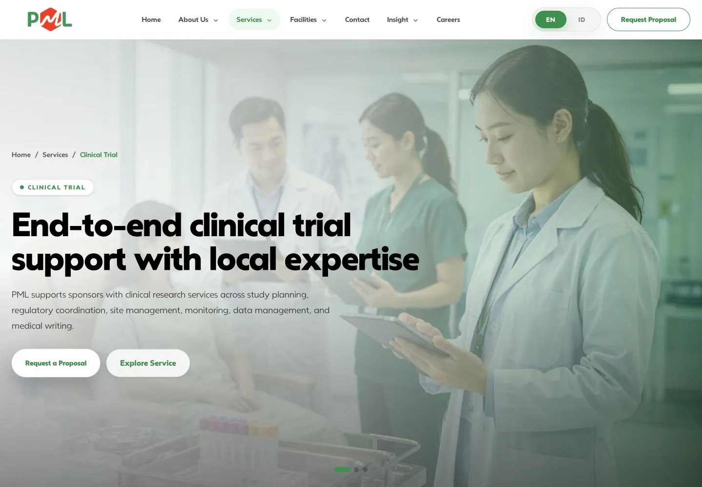 Pharma Metrics Labs clinical trial detail page